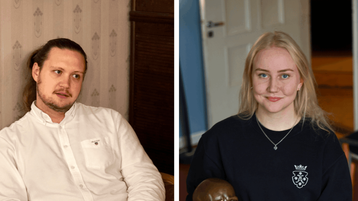 Collage av två bilder. Till höger en bild på Emil Welvestam, till vänster en bild på Ella Lepola.